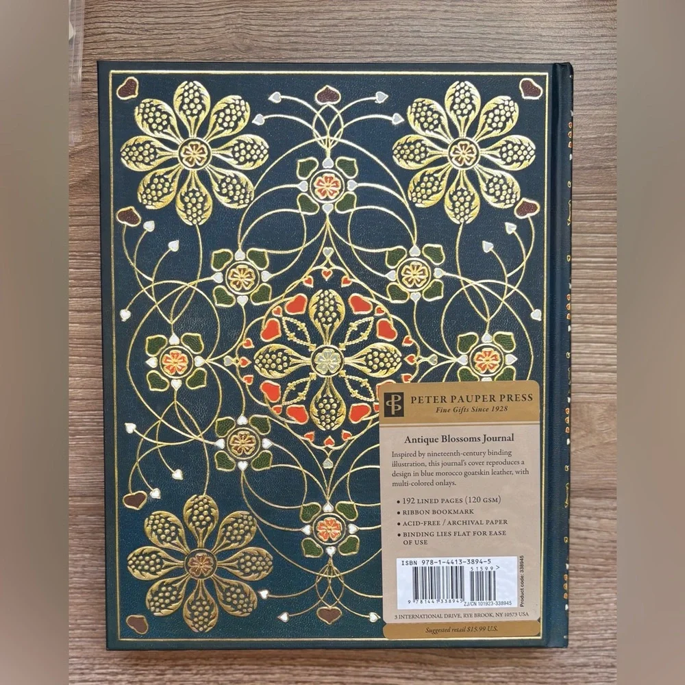 Peter Pauper Press Elegant Floral Embossed Lined Journal
